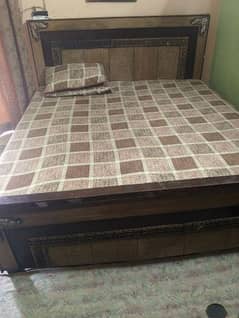 bed with mattress