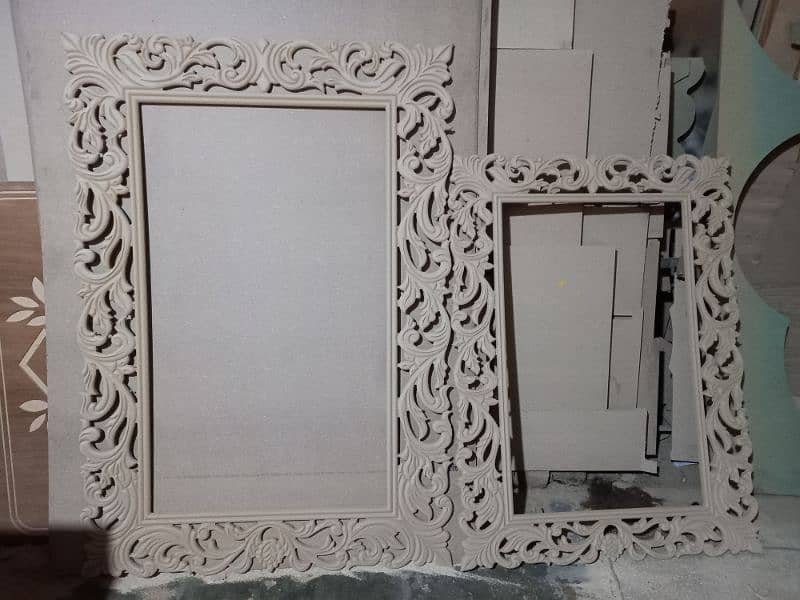 CNC MDF MIRROR FRAME HANGINGS WITH CUSTOM SIZES 2