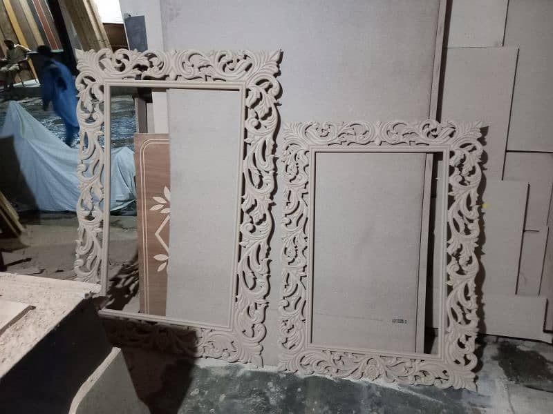 CNC MDF MIRROR FRAME HANGINGS WITH CUSTOM SIZES 3