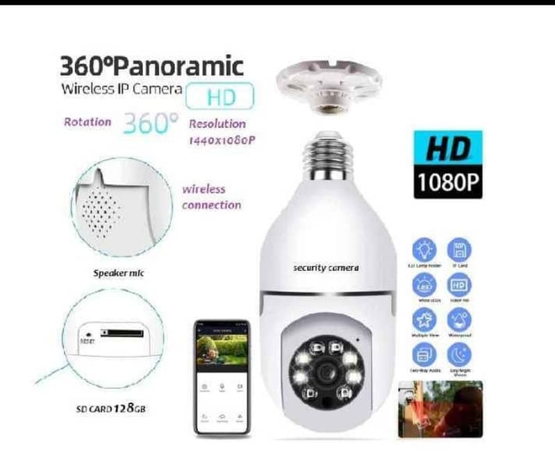 Security Camera , CCTV Camera , Mini PTZ full HD Camera with Bulb 5