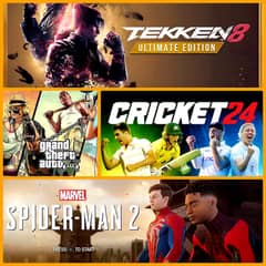 PC GAMES CRICKET 24•GTA 5•MINECRAFT PC/LAPTOP MAE KRWAYE ALL OVER PAK 0