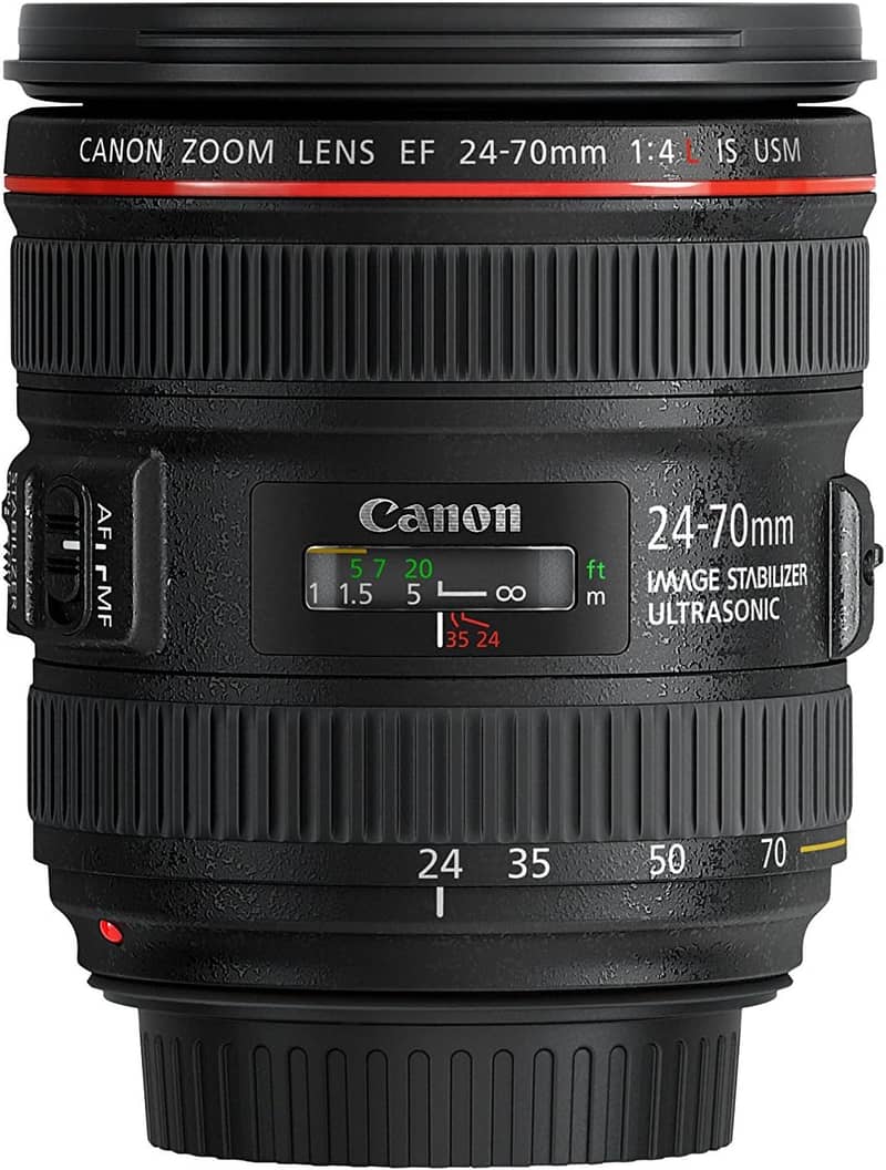 Canon EF 24-70 mm f/4L IS USM lens, Black - Not Used 03135676468 1