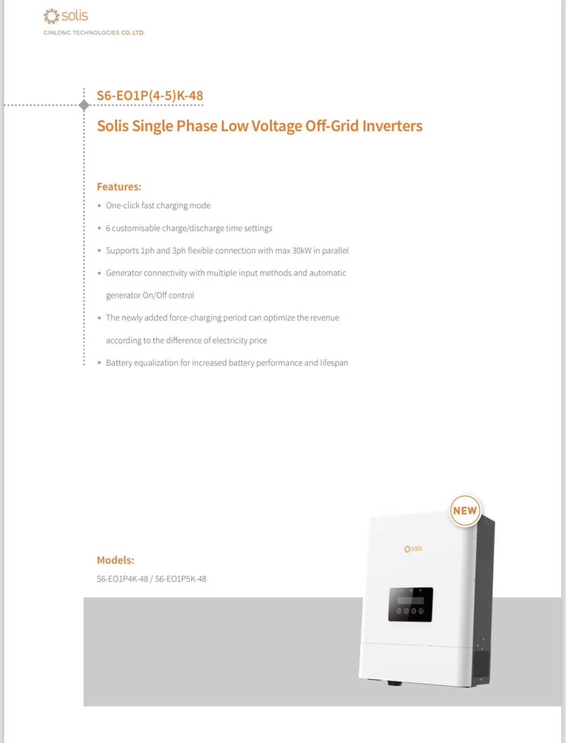 solis solar inverter hybrid & ongrid model ip66 5kw 6kw 10kw 110kw 4