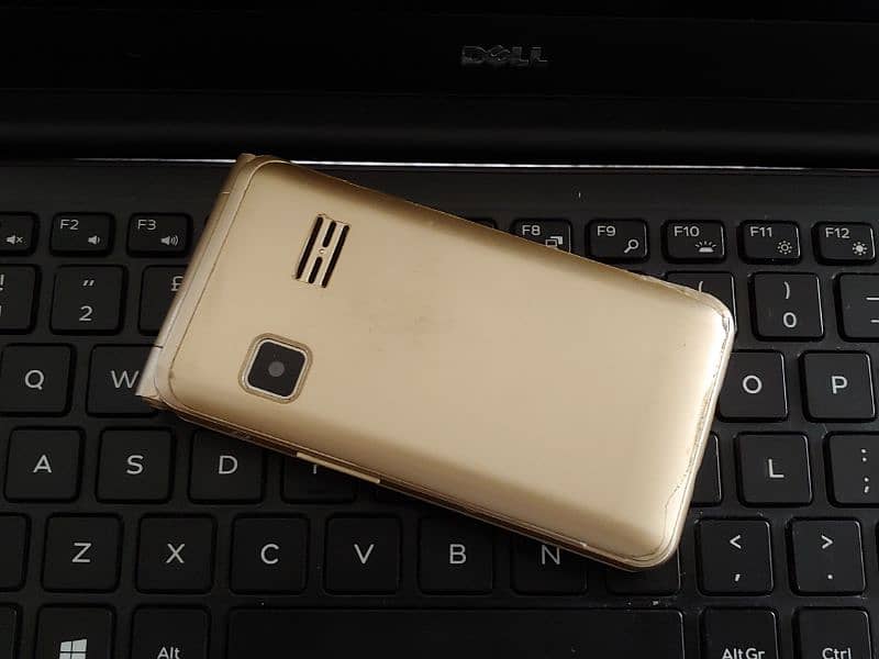 Flip Folding Phone Dual Double Sim Golden Color PTA Approved Original 9