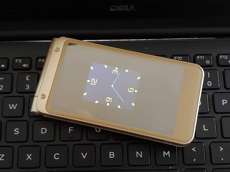 Flip Folding Phone Dual Double Sim Golden Color PTA Approved Original 11