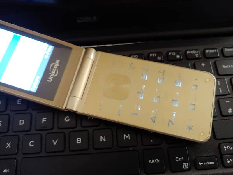 Flip Folding Phone Dual Double Sim Golden Color PTA Approved Original 13