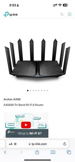 Tp Link AX90 AX6600 Wifi 6