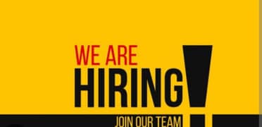 Hiring staff male & Female