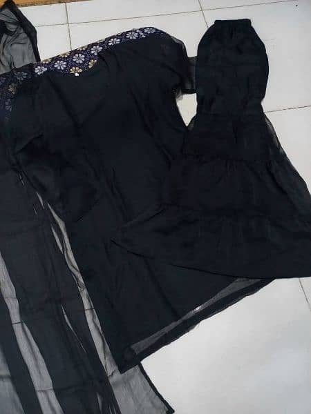 Long Garara style with Short Shirts 3Pcs 1