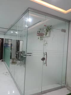 glass work- aluminium window- partition - cabine