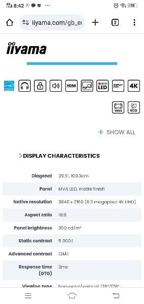 Broken Panel LED 40 Inch HD IIYAMA 0