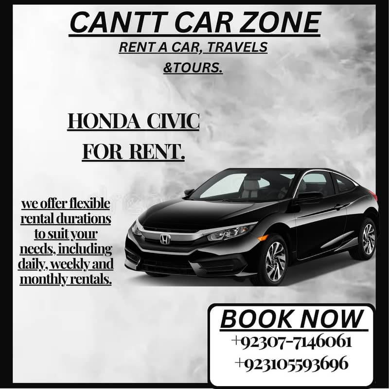 CANTT CAR ZONE , RENT A CAR. 2