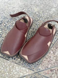 Footwear for men | peshawary dark maroon chapal