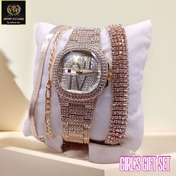 GIRLS FANCY STONE WATCH 2