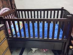 wooden baby cot