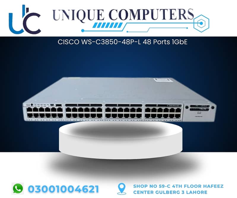 CISCO WS-C3850-48P-L 48 Ports 1GbE 0