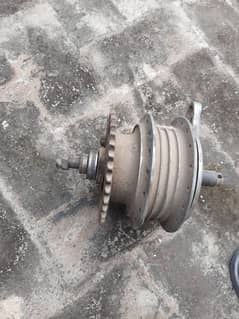 kawasaki gto 100/110 geninue back wheel hub mukamal ready to use