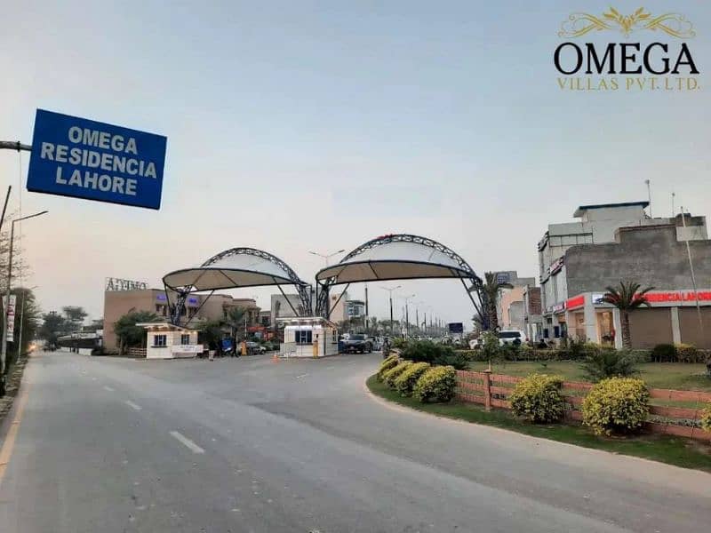 4 marla commercial plot for sale in omega residencia Lahore 1