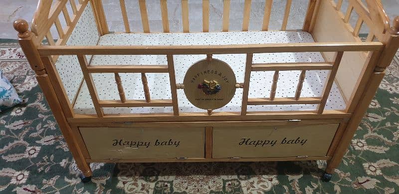 baby full wooden  sleeping bed price negotiable 3