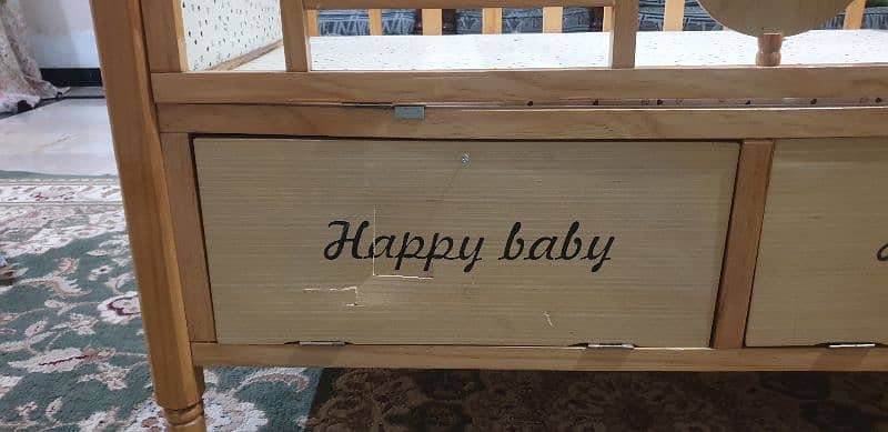 baby full wooden  sleeping bed price negotiable 4