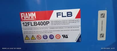 Fiamm battery 12 volts 100 ampere Refurbished