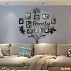 3D wooden family tree wal photo frame