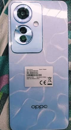 Oppo reno 11 f 5G Blue color with box  (just like new)