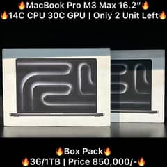 Macbook Pro M3 Max 16 inch 36GB Ram 1TB SSD Box Packed Space Black