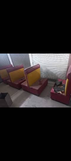 fast food set up sofas