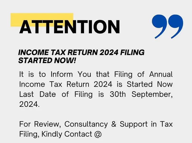 Tax Filer, FBR, Tax Consultant, Income Tax Return, Sales Tax, NTN 8