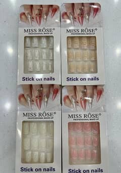 Miss Rose Stick on nail available