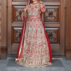 Beautifully embellished heavy bridal lehenga with 3D work