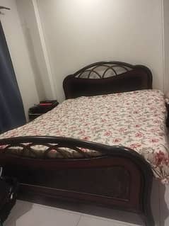 bed with side table +matress