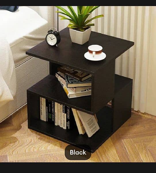 METALLO Rectangle Hallow Design Night Stand Storage Bedside 1