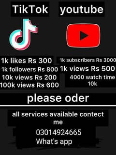 YOUTUBE AND TIKTOK SERVICES