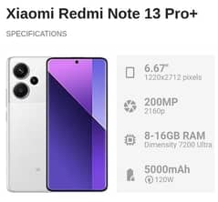 urgent sell needed money redme note 13 pro plus 12gb 512gb