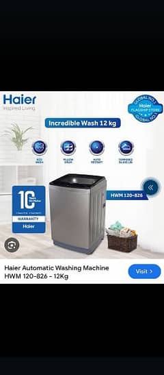 HWM. 120-826 fully automatic Washing machine.