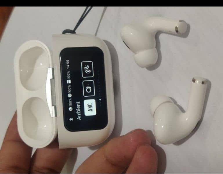 A9 Pro Touch Screen Airpods With ANC(Active Noise cancellation) 1