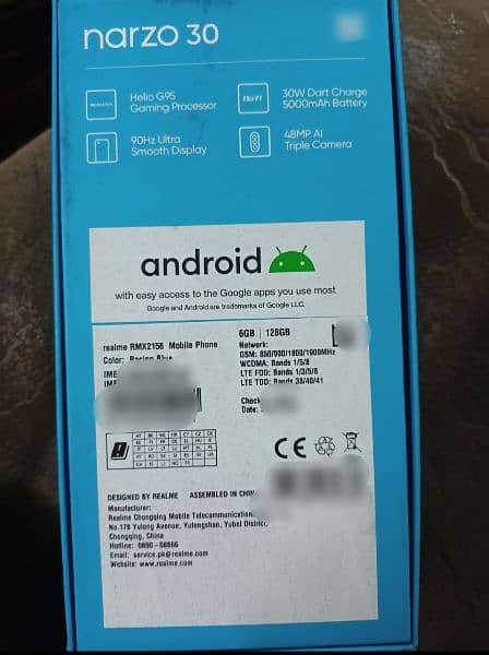 Realme narzo 30 Official pta approved 6gb/128gb 1