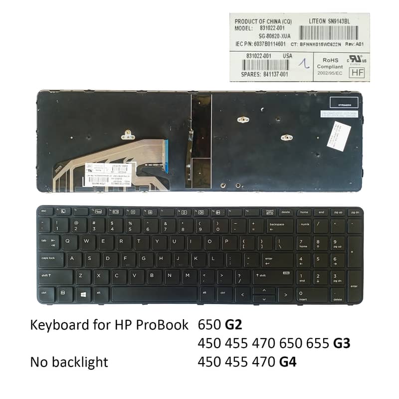 Keyboard for HP ProBook 650 G2 450 455 470 650 655 G3 450 455 470 G4 0