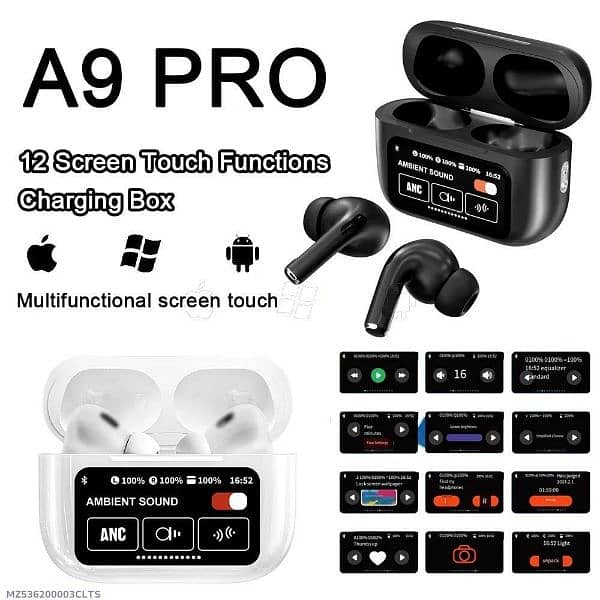 A9 Pro Earbuds With Screen 0