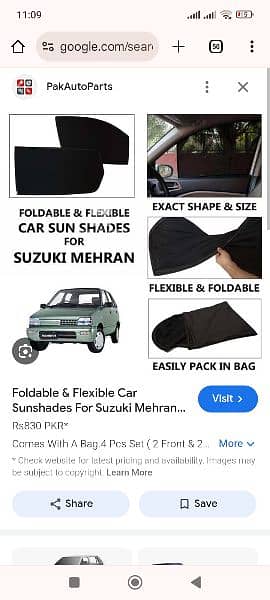 Mehran black car cover & side glass felixible cover 1