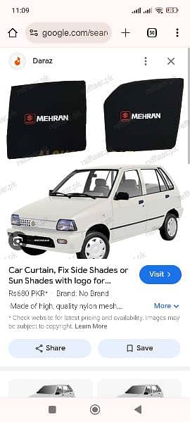 Mehran black car cover & side glass felixible cover 2