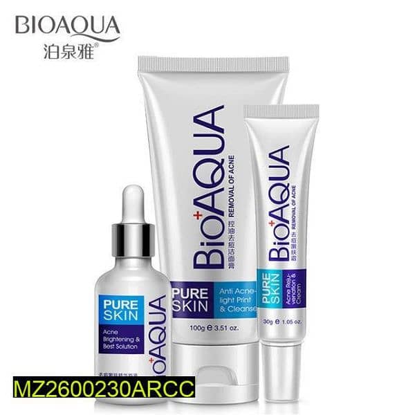 Bio+aqua Face Wash + Face cream + Face Serum 1