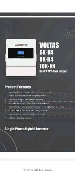 Max power hybrid inverter 6 kilowatt ip65 box pack