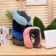 Car U Shaped Travel Pillow Memory Foam Neck And Head Support (random