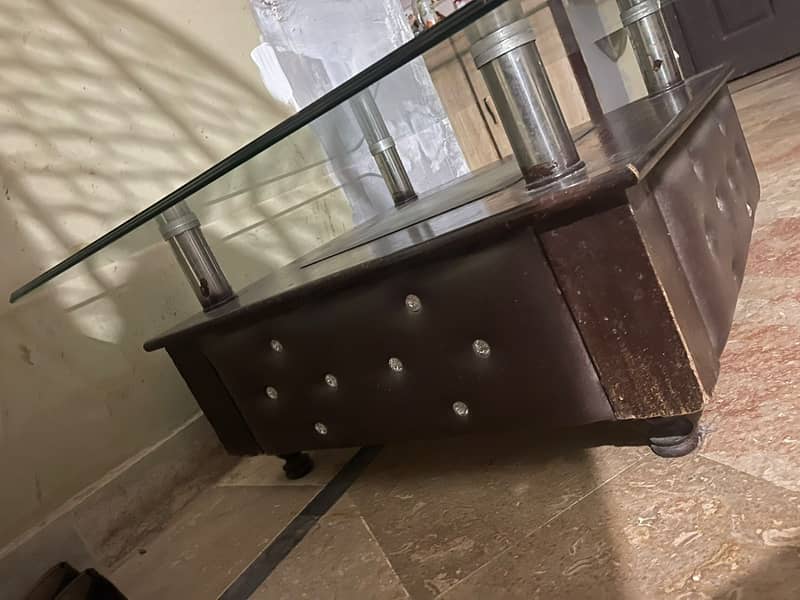 Premium Center table with 3X3 Glass top 3