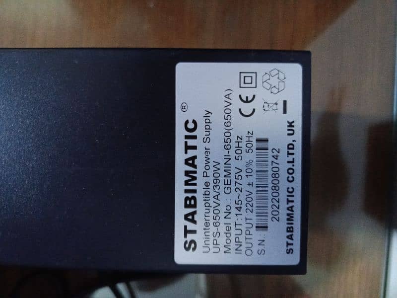 Stabimatic Gemini 650VA Ups 3