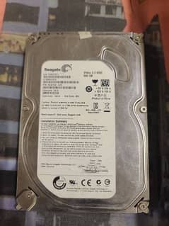 500 GB SEAGATE HARD DRIVE.