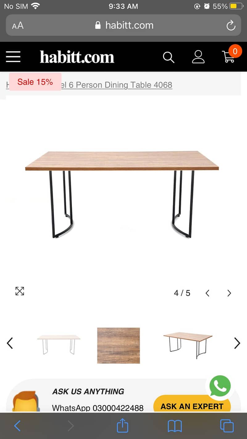 Habitt Dinning Table For 6 People. (Brand New With Amazing Discount) 2